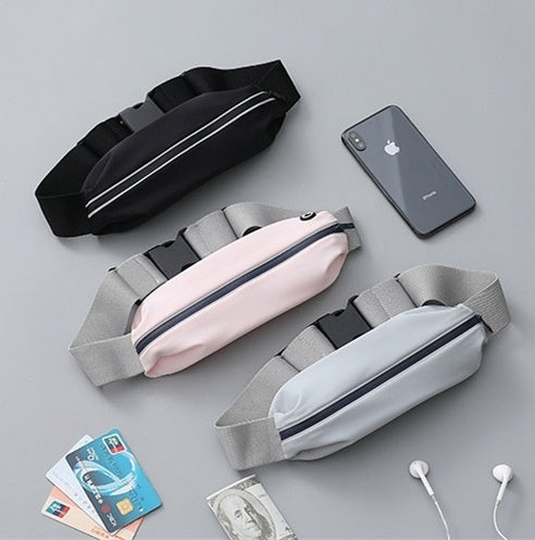 Men's And Women's Outdoor Sports Waist Bag Gym Bag Waterproof Storage Bag Sports Bag Invisible Ultra-thin Mini Small Waist Ba