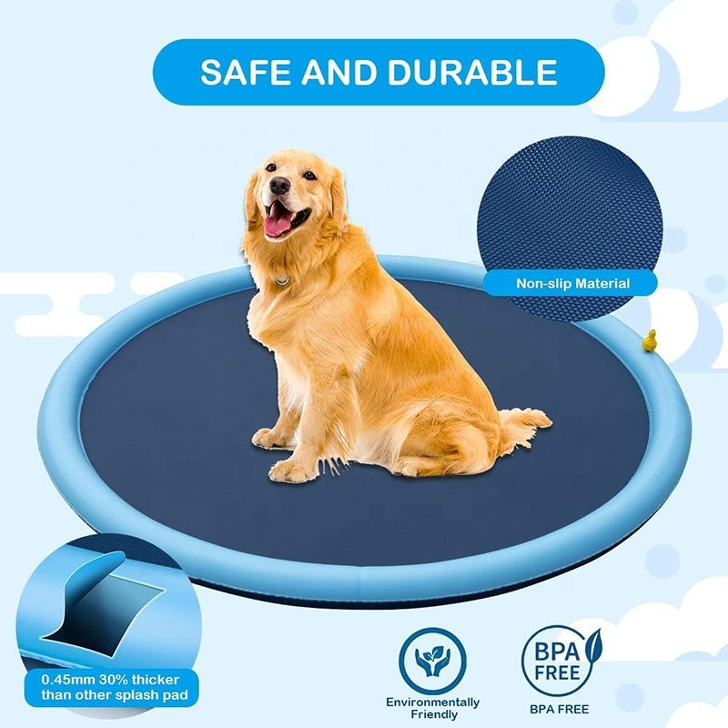 Dog Sprinkler Outdoor Toys Dog Swimming Mat Anti-Slip Dog Pool Splash  Pad d656758f ace3 4d2e a5c8 87a69d8c71e2