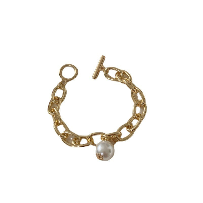 Large Pearl Pendant Bracelet Simple Punk d65e4d4f 69c2 4287 814f 11f925086bfc
