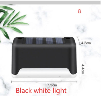 New Upgrade Waterproof LED Solar Fence Lamp Solar Deck Lights Solar Step Light Outdoor For Patio Stairs Garden Pathway Step Y