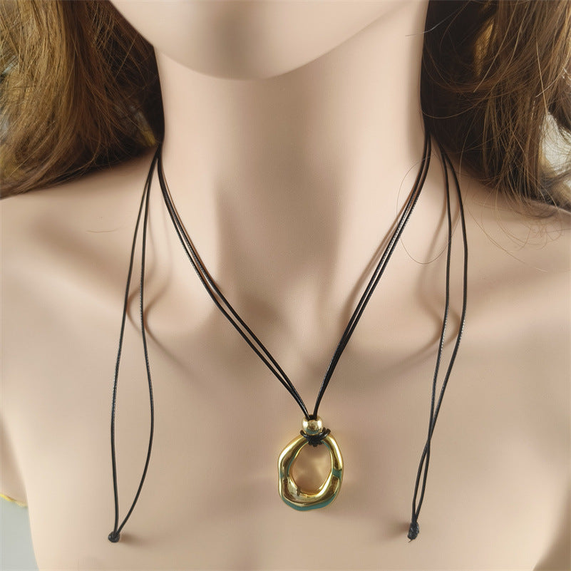 Design Sense Irregular Circles Pendant Necklace d6798652 b460 4b7a 9076 738b53652953