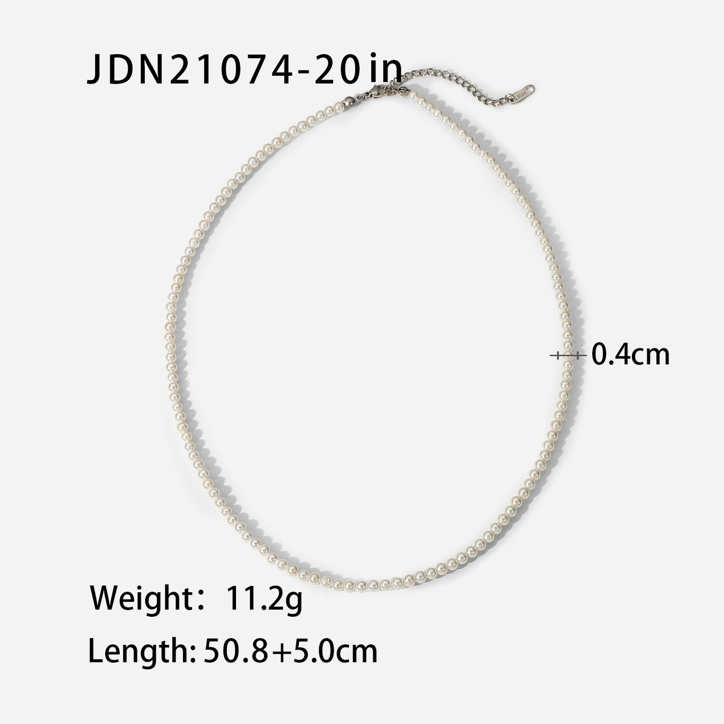 Fashionable And Trendy Men's Pearl Necklace 4mm d68bdb23 0758 44f8 9cd1 e61aa4ebde2e