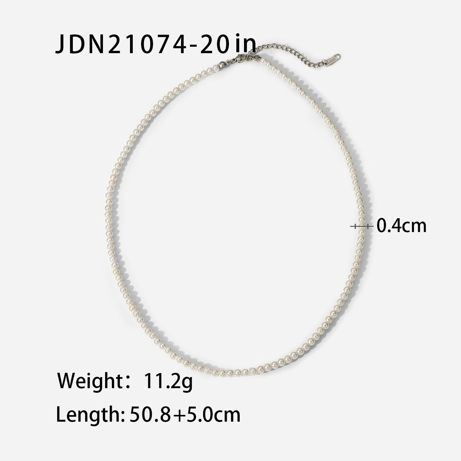 Fashionable And Trendy Men's Pearl Necklace 4mm d68bdb23 0758 44f8 9cd1 e61aa4ebde2e