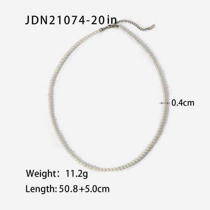 Fashionable And Trendy Men's Pearl Necklace 4mm d68bdb23 0758 44f8 9cd1 e61aa4ebde2e