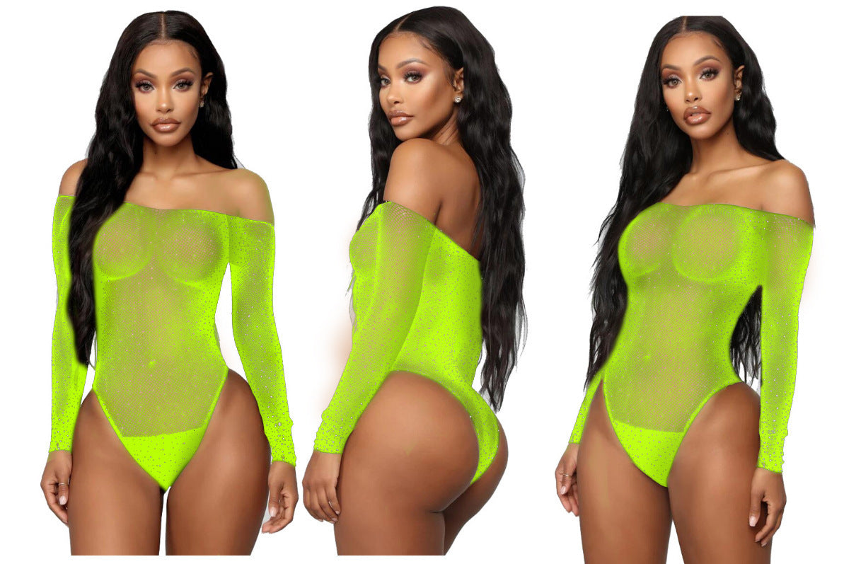 Women's Rhinestone Bikini Underwear Mesh Bodysuit d69c064b cb65 44b2 8eb8 4f77ee77cb5d