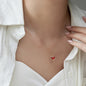 Simple Personality Red Agate Necklace Women Heart Shape d6b2e606 85b2 495d 915d 3fd30cbf6167