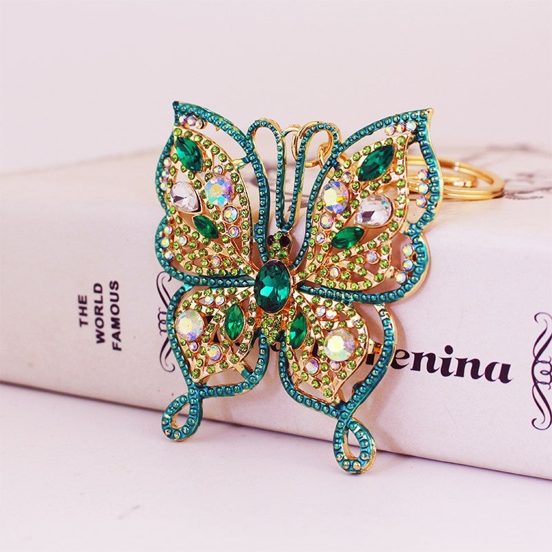 Metal Rhinestone Butterfly Keychain Small Pendant d6d0f049 195a 4ce9 94ce f41f1d40bad0