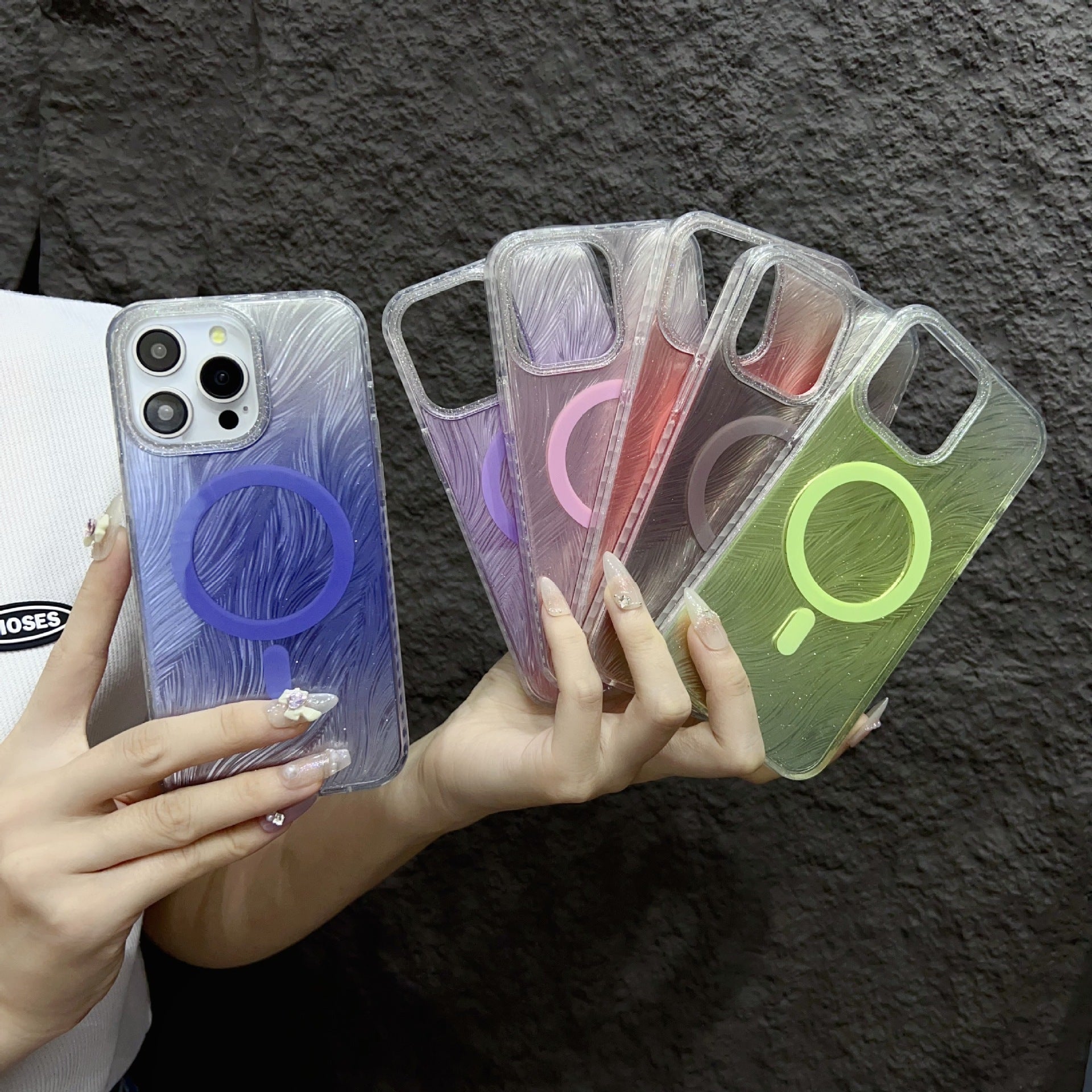 Colorful Magnetic Drop-resistant Phone Case - 图片 2