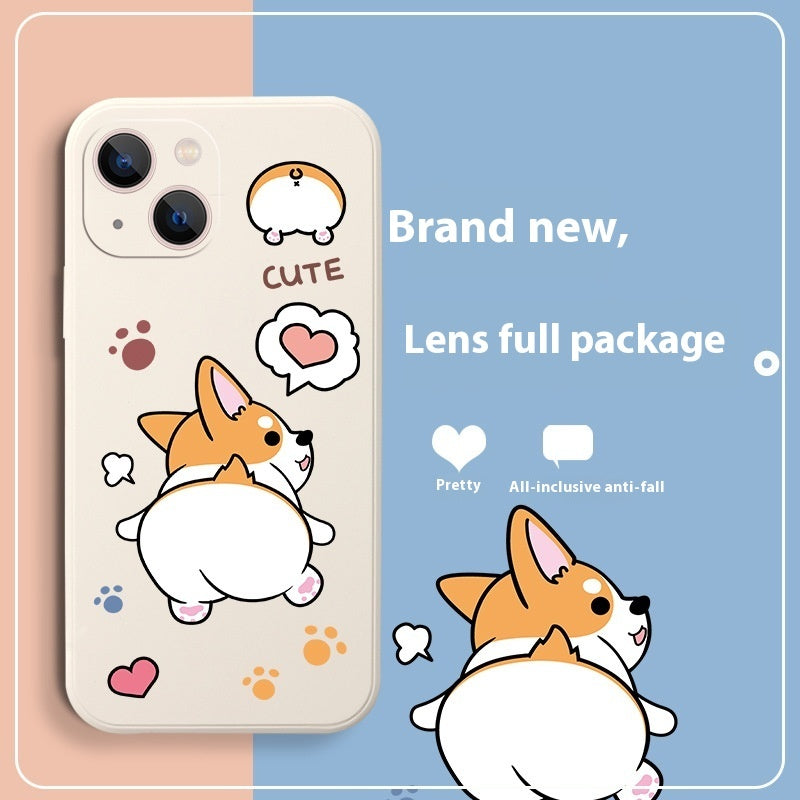 Corgi Cartoon Silicone Soft Cover Phone Case - 图片 3