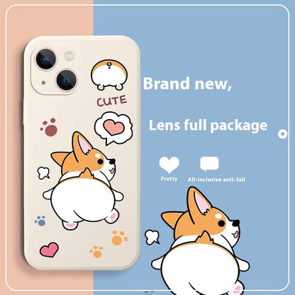 Corgi Cartoon Silicone Soft Cover Phone Case - 图片 3