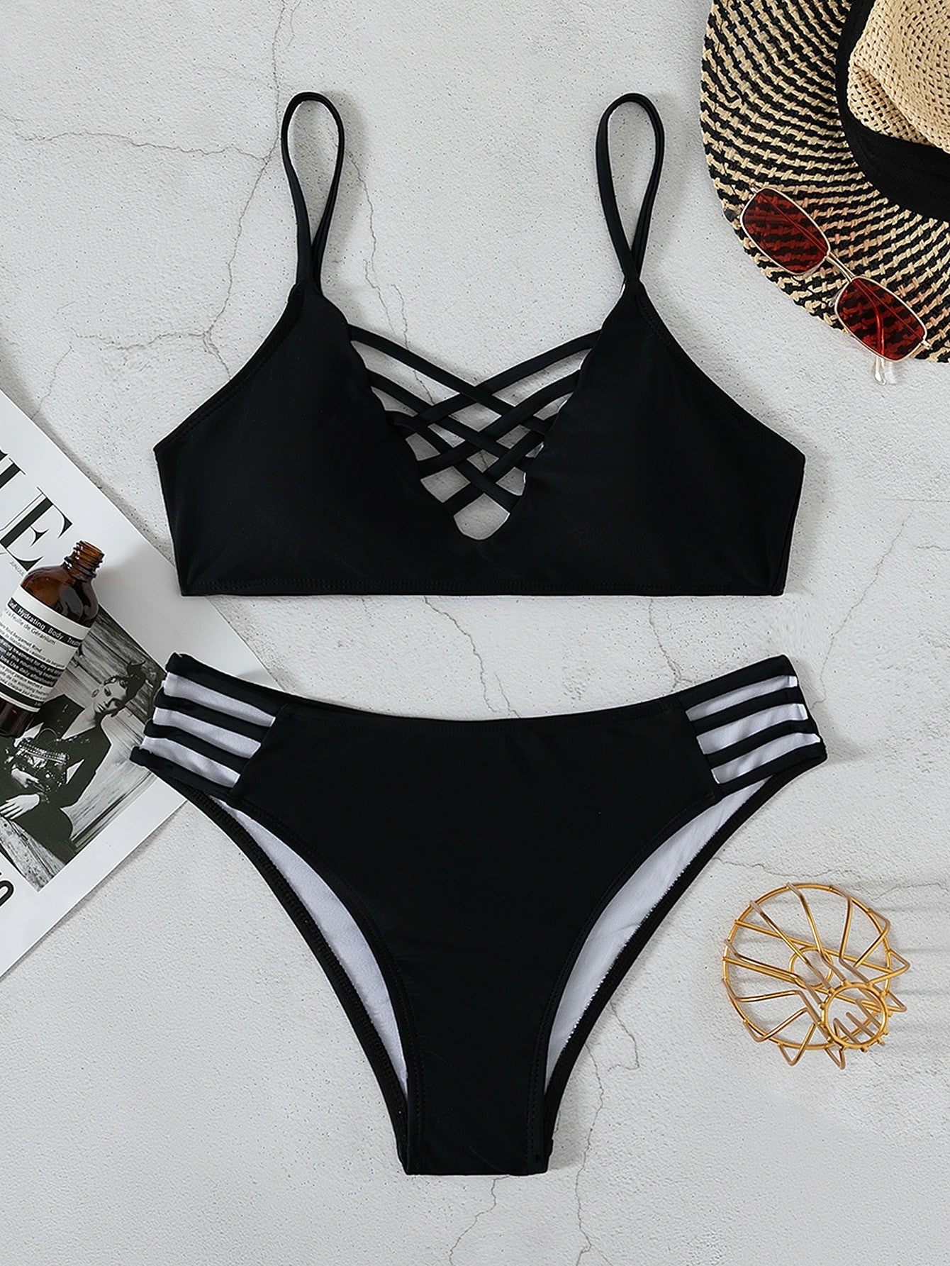 European And American Style Fashion Leak Back Skinny Bikini d7210310 4d60 465c 84bf 96d5b5435689