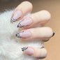French Water Drop Manicure Rhinestones Wear Nails d7245609 f409 4b10 897f a29670519ae8