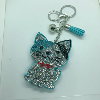 Classic Cartoon Cat Hot Rhinestone Keychain Fashion d72de9f2 724f 4337 9e45 a4d8afcc3c30