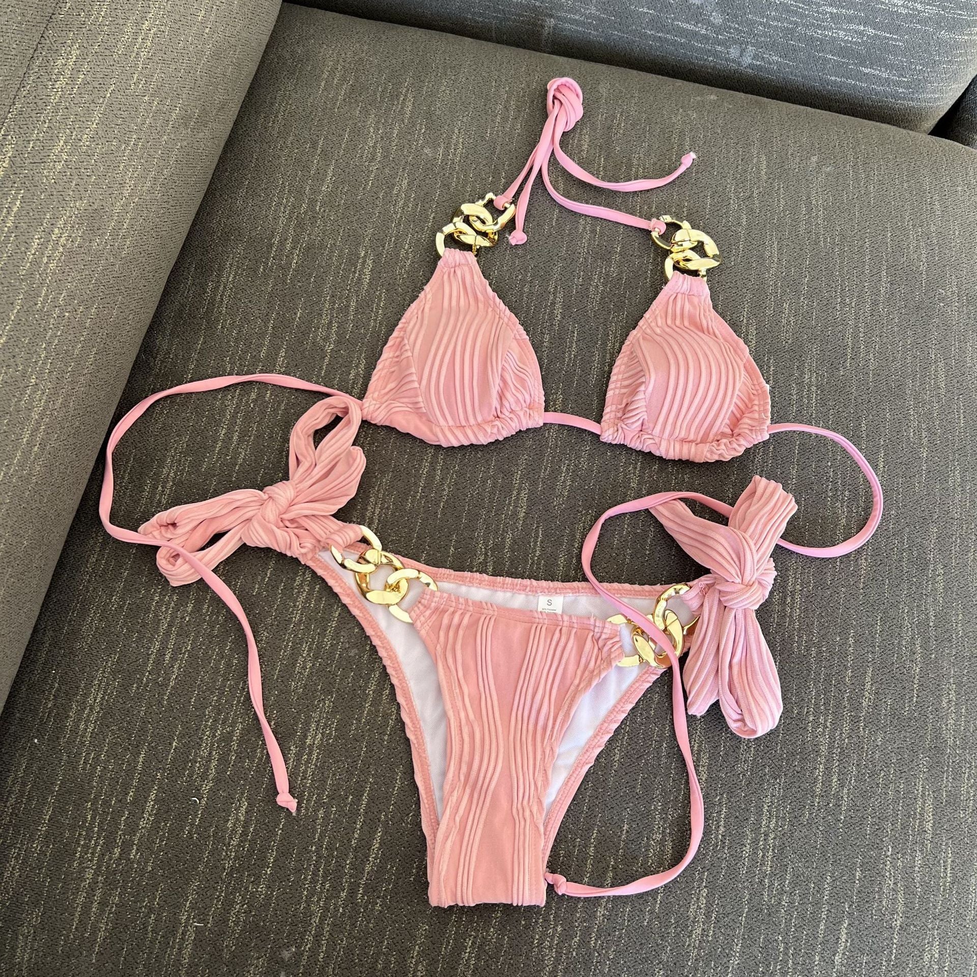 European And American Split Swimsuit Chain Bikini d7303ee5 1ce8 4011 a711 24e07f840c98