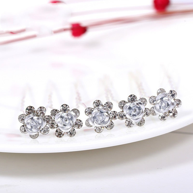 Alloy Rhinestone Tuck Comb Rose Diamond Hair Comb Stylish Hair Accessories Accessories d73716d4 40b3 4912 bc0b 423773106330
