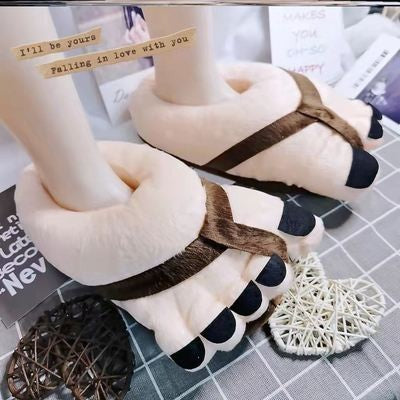 Creative Hobbit Plush Cotton Slippers Men's Plus Size Package Root New Platform Warm Shoes d7581ab8 bd8e 42a8 bdf2 00a8a3cf32
