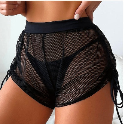 DWomen Side Drawstring Mesh Cover Up Shorts Perspective Beach d75e30c0 a5c2 4caf 8d28 b4ec3c4e3d93