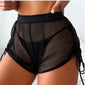 DWomen Side Drawstring Mesh Cover Up Shorts Perspective Beach d75e30c0 a5c2 4caf 8d28 b4ec3c4e3d93