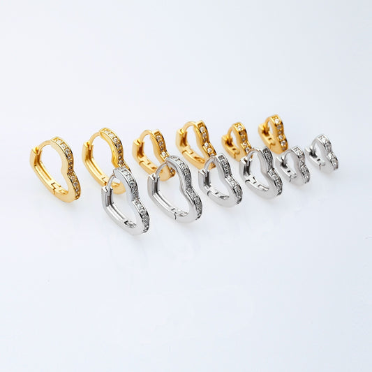 Heart-shaped Sterling Silver Ear Clip High-grade Temperament d794e69e ee3f 4028 97c5 6a5a36b510f7 trans