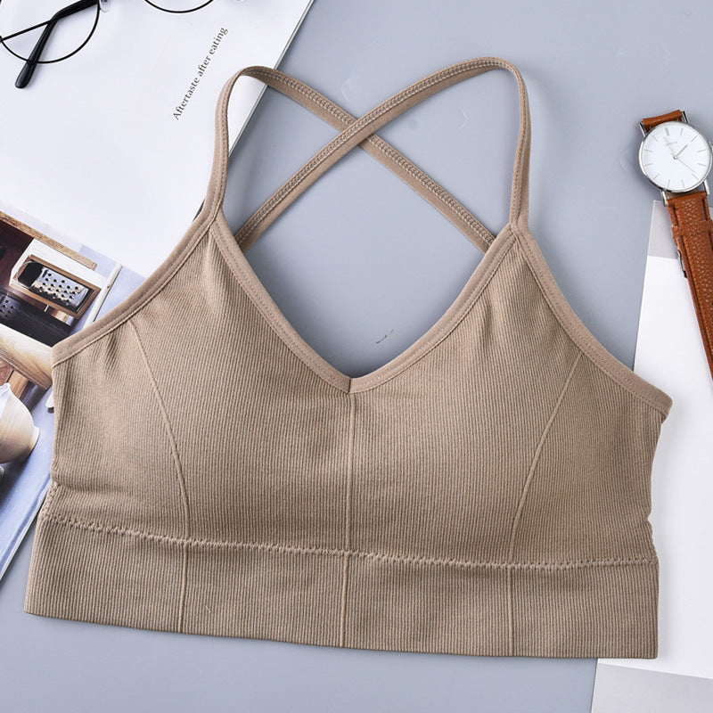 Large U Beauty Back Cross Sling Underwear Ladies Belt Chest Pad Anti-wardrobe Malfunction Base One-piece Tube Top Wrapped Che