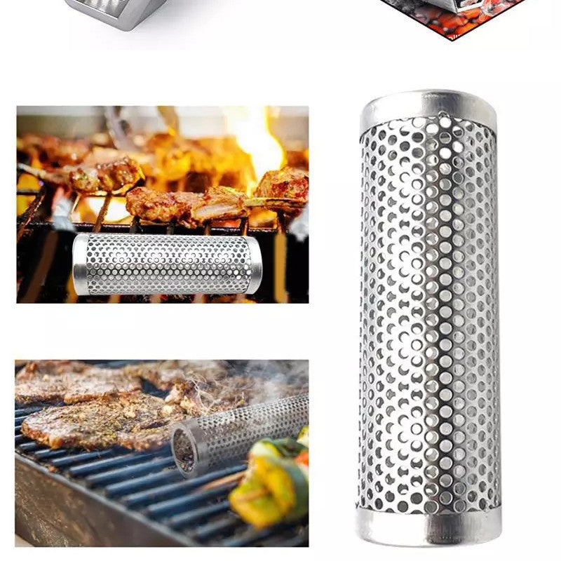 Stainless Steel Smoke Pipe Barbecue Tray Holder Accessories d7a9d41f 3f41 4820 9607 0e24dfc20d55