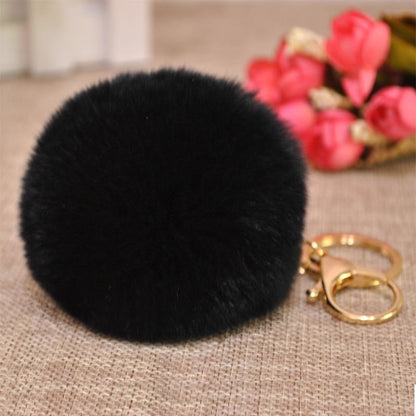 Cute Rex Rabbit Fur Ball Keychain d7b17497 7367 4545 b31e a26f6f1ecdee
