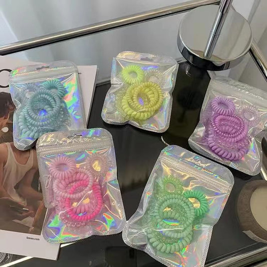 6-pack Internet Celebrity Dopamine Phone Line Hair Ring - HD Wireless Product #1