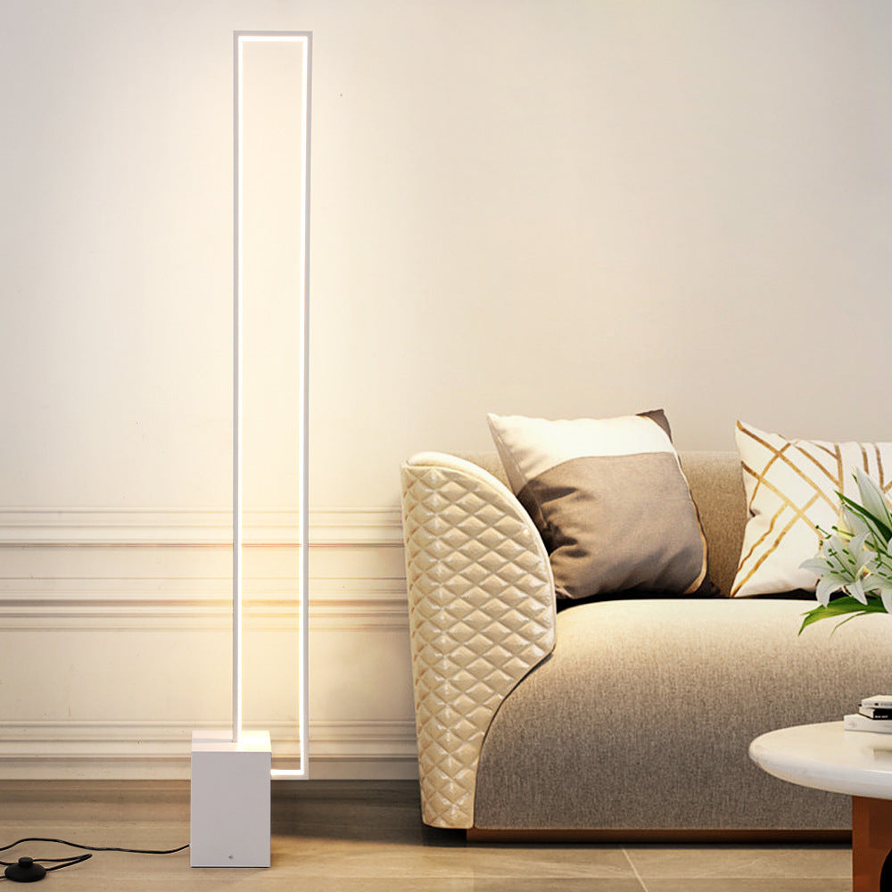 Minimalist Sand Black Floor Lamp Quadriboid Base Square Light Body d7caaa20 0a33 4bc5 af3d 7fb1efb3b5ba