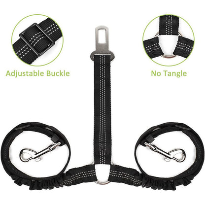 Pet Car Seat Belt Double-ended Traction Rope One For Two d7cdb3bb 8c95 411c 865e 4bde07dde7a5