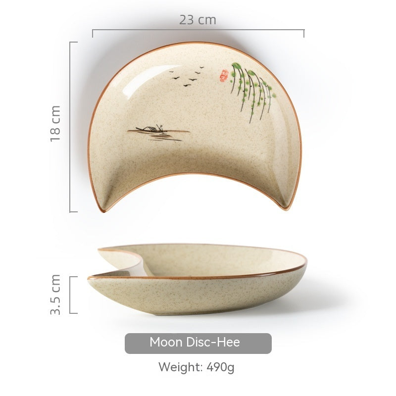 Household Ceramic Moon Platter Tableware d7d14527 4332 4445 aa59 f31ef01b5cf5 trans