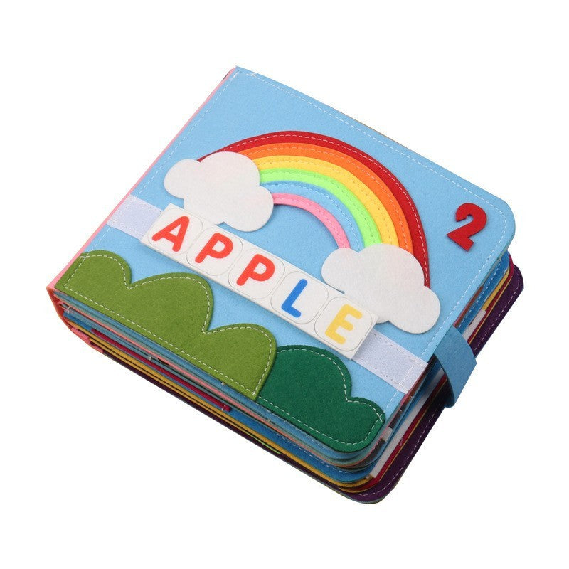 Felt Busy Board Children 3D Three-dimension Educational Learning Non-Woven Rainbow Early Education Story Book d7d29f09 3005 4