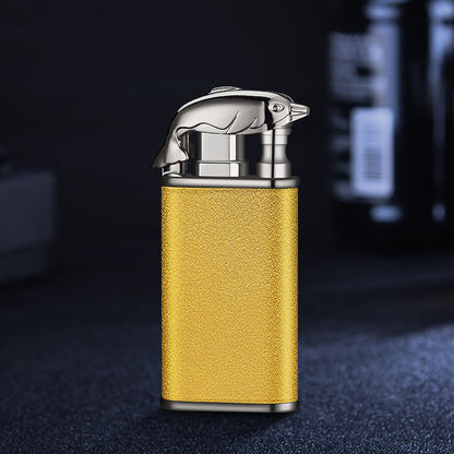 Creative Blue Flame Lighter Dolphin Dragon Tiger Double Fire Metal Winproof Lighter Inflatable Lighter d7da9870 66ff 45d4 820