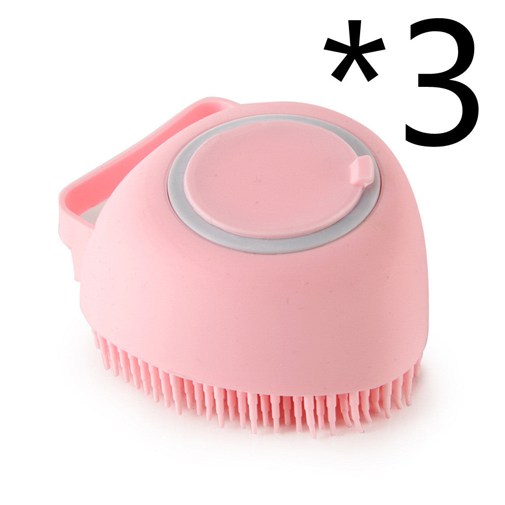 Silicone Dog Bath Massage Gloves Brush Pet Cat Bathroom Cleaning Tool Comb Brush For Dog Can Pour Shampoo Dog Grooming Suppli