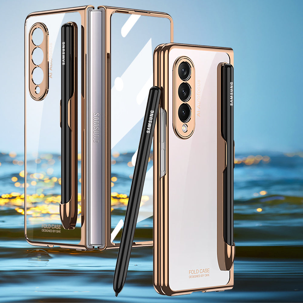 Mobile Phone Case Folding All-inclusive Electroplating Transparent Anti-drop d7ea8129 3ee1 47ce a7da 2557a9320eb5