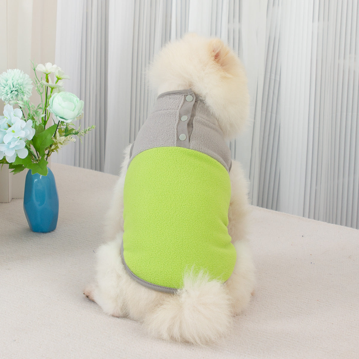 Stand Collar Placket Contrast Color Series European And American Fluffy Jacket d7f75807 78b0 4838 a667 2f50aa3055d0
