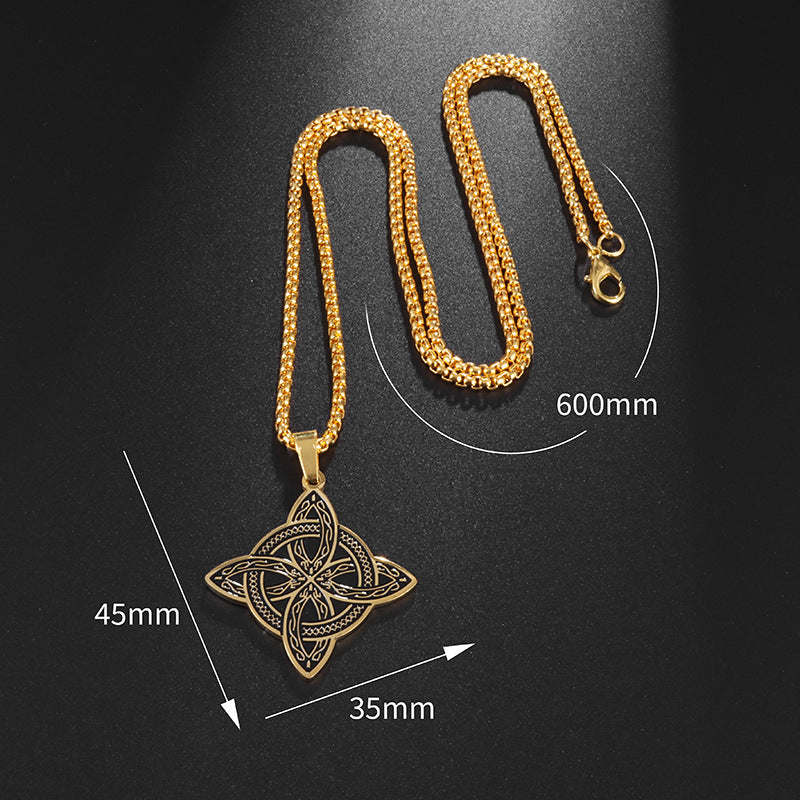 Vintage Viking Stainless Steel Slavic Amulet Necklace d7f887ef 32d6 4d7b 9310 40fb6d172bee