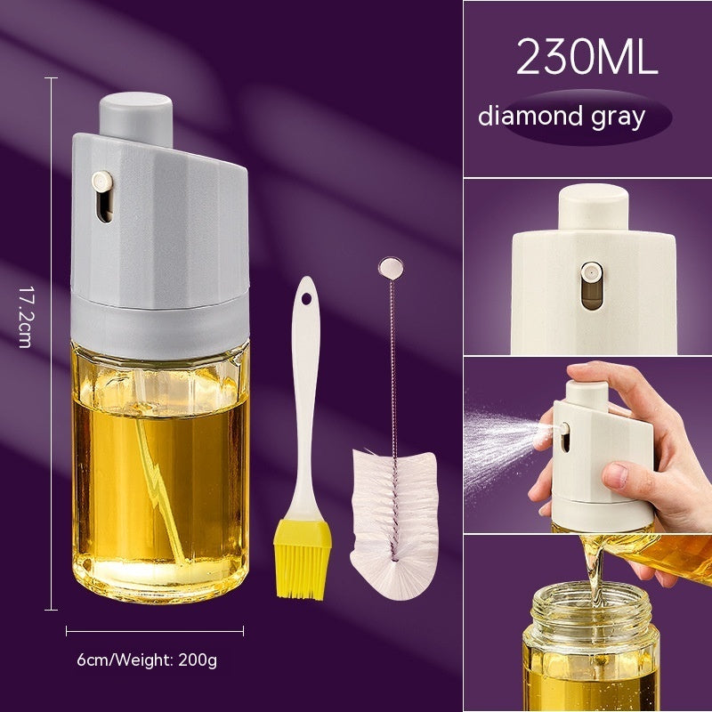Kitchen Gadget 2-in-1 Glass Oil Bottle Press Oil Dispenser Barbecue Fuel Injector d8046239 a47b 4c26 a4c1 f07da6bdc6cf trans