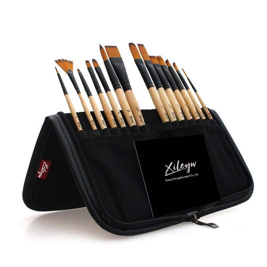 Cross-border Supply South Korea Yellow Nylon Hair Watercolor Gouache Acrylic Painting Strokes Bag Set d84d7058 bbbd 46b6 9e24