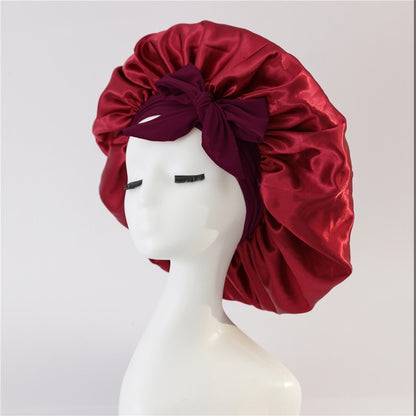 Satin Ribbon Round Bow Elastic Nightcap d8566991 841f 476a 8f80 1dca403825a2