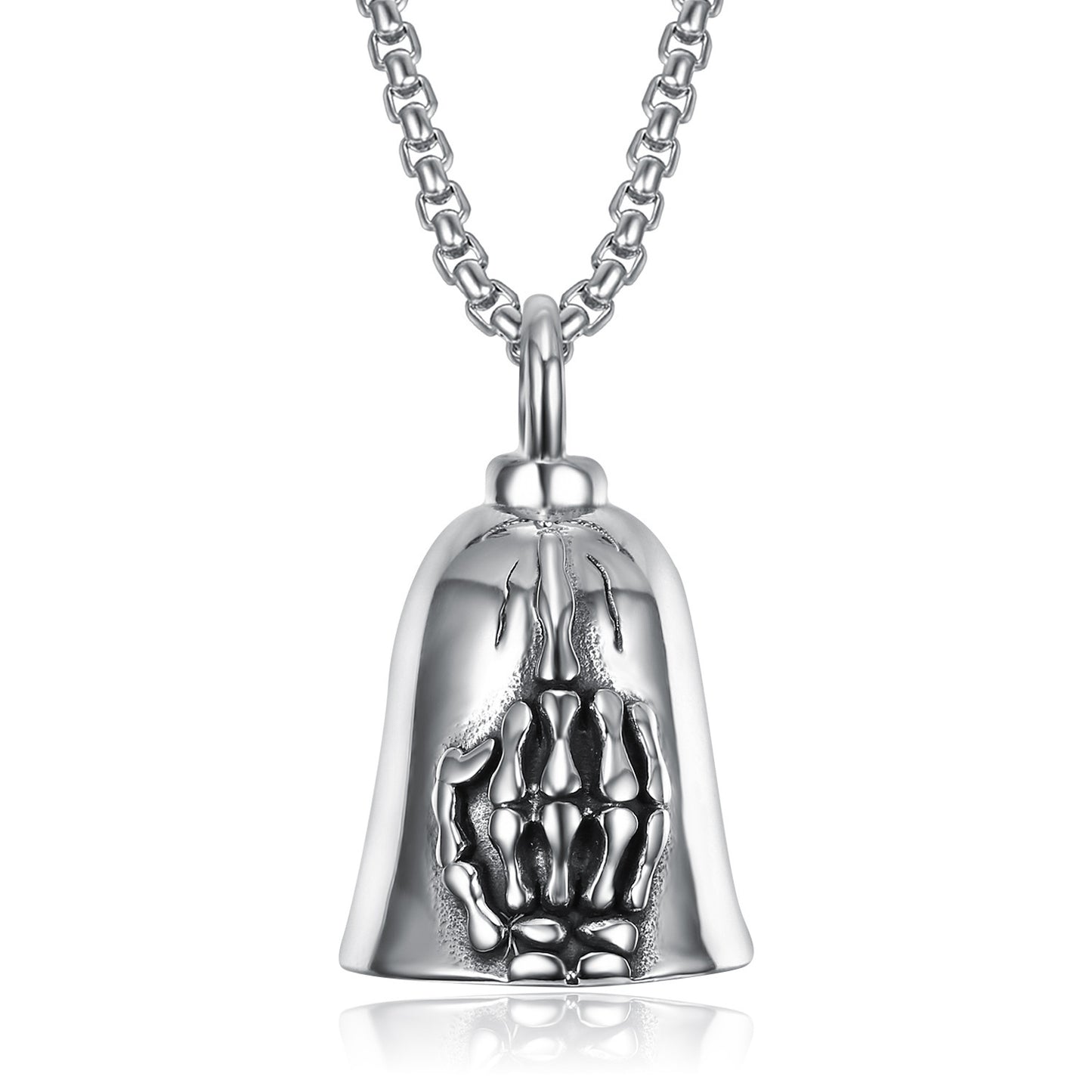Retro Palm Middle Finger Bell Pendant Men And Women Motorcycle Skull Bell Pendant d85778cf 082b 4fd5 b56e 2c9301cc856c