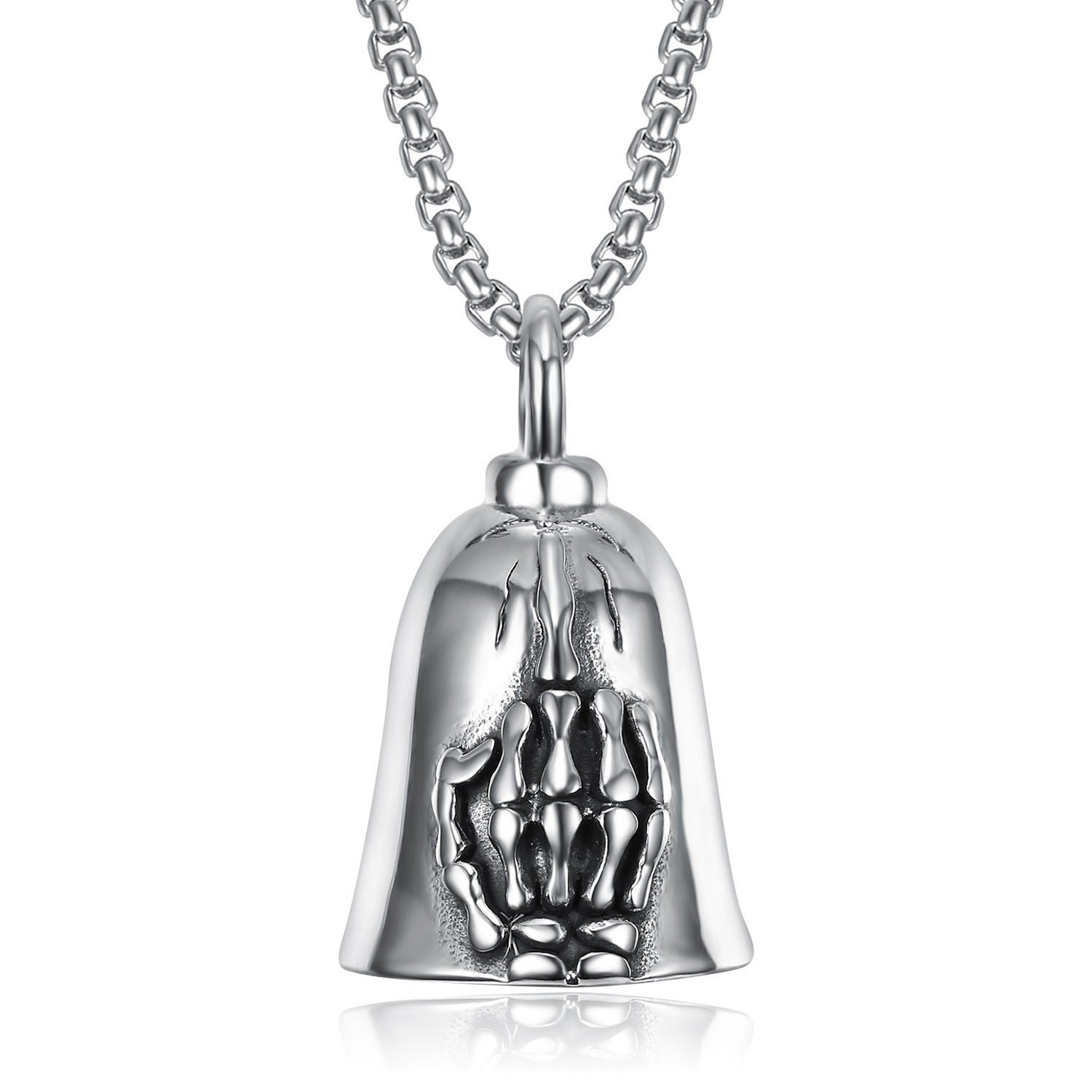 Retro Palm Middle Finger Bell Pendant Men And Women Motorcycle Skull Bell Pendant d85778cf 082b 4fd5 b56e 2c9301cc856c