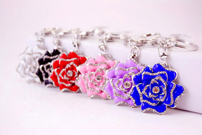 Flower Metal Pendant Key Chain