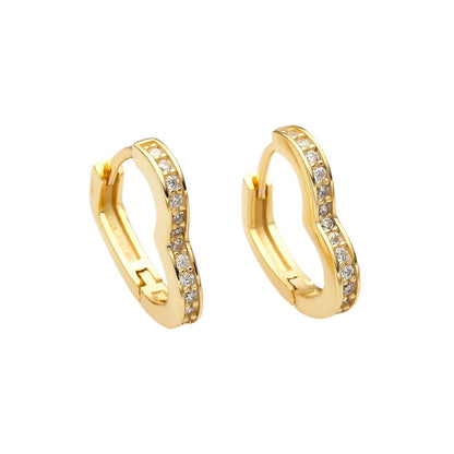 Heart-shaped Sterling Silver Ear Clip High-grade Temperament d867bbad 145c 45b8 8782 ee10cce2e968 trans