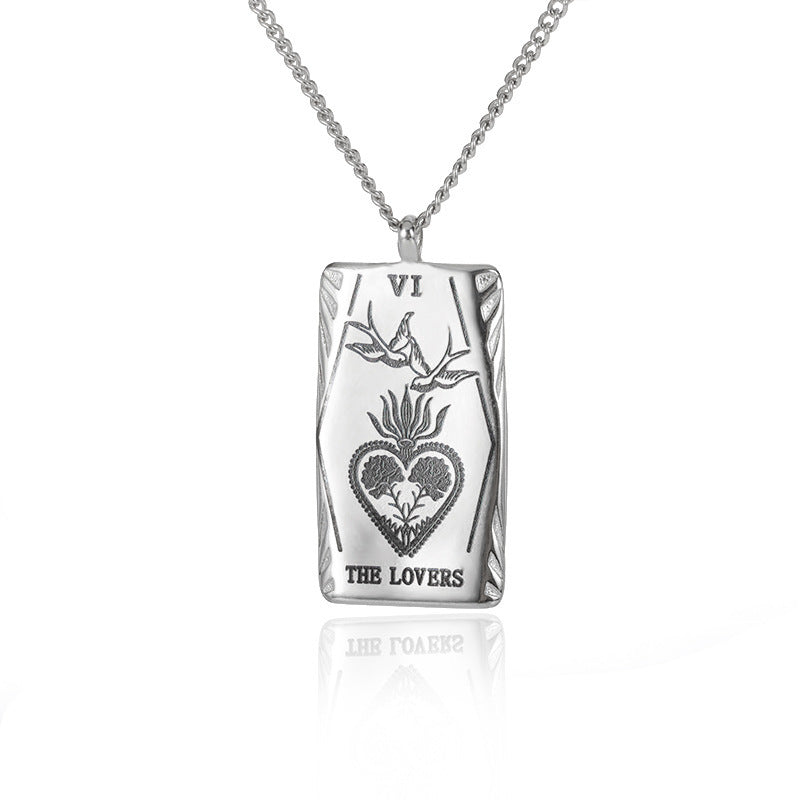 New Personalized Simple Stainless Steel Square Card Necklace d8684ed2 80de 432e b949 8cf01a842984