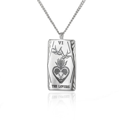 New Personalized Simple Stainless Steel Square Card Necklace d8684ed2 80de 432e b949 8cf01a842984