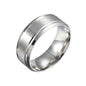 Matte Double Beveled Simple Men's Ring d87f883c 500d 4f7d b3bf be8862fd21d4