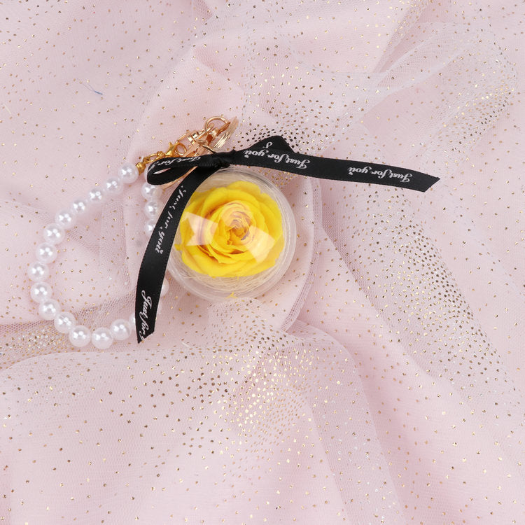 Rose Perianth Pearl Car Hanging Keychain d881f21a e190 467a ac6a 4ed1f3bd7ef1