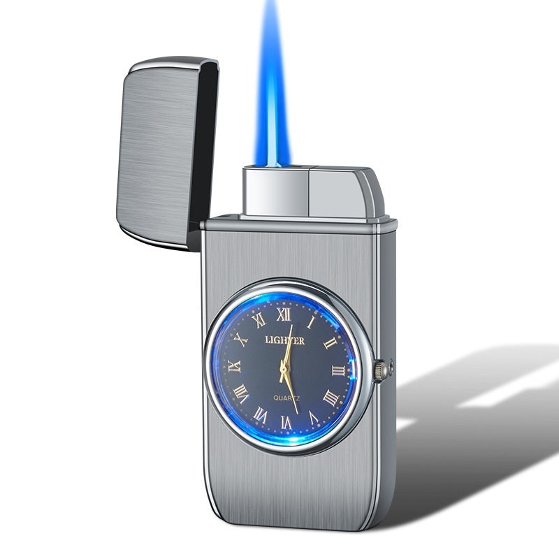 Personalized Creative Multifunctional Electronic Watch Cigarette Lighter-in-one Body Multi-purpose LED Flashing Lamp Gift Lig