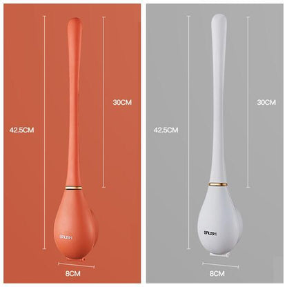 Household Brush Wall-mounted Long-handled Silicone Toilet Brush d89614cc b785 4318 8fc8 28f6a1be01ca