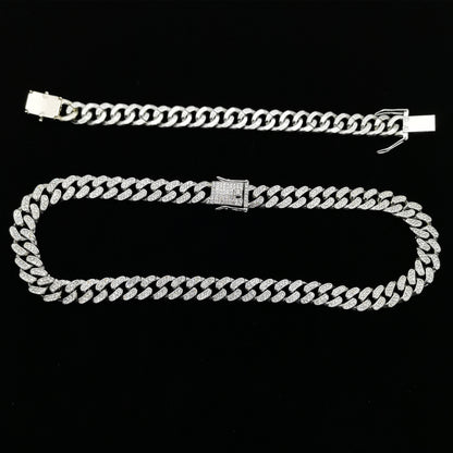Flat Cuban Link Chain Diamond Bracelet d8a60ea9 d498 4745 9e2d a8155b1f13d6